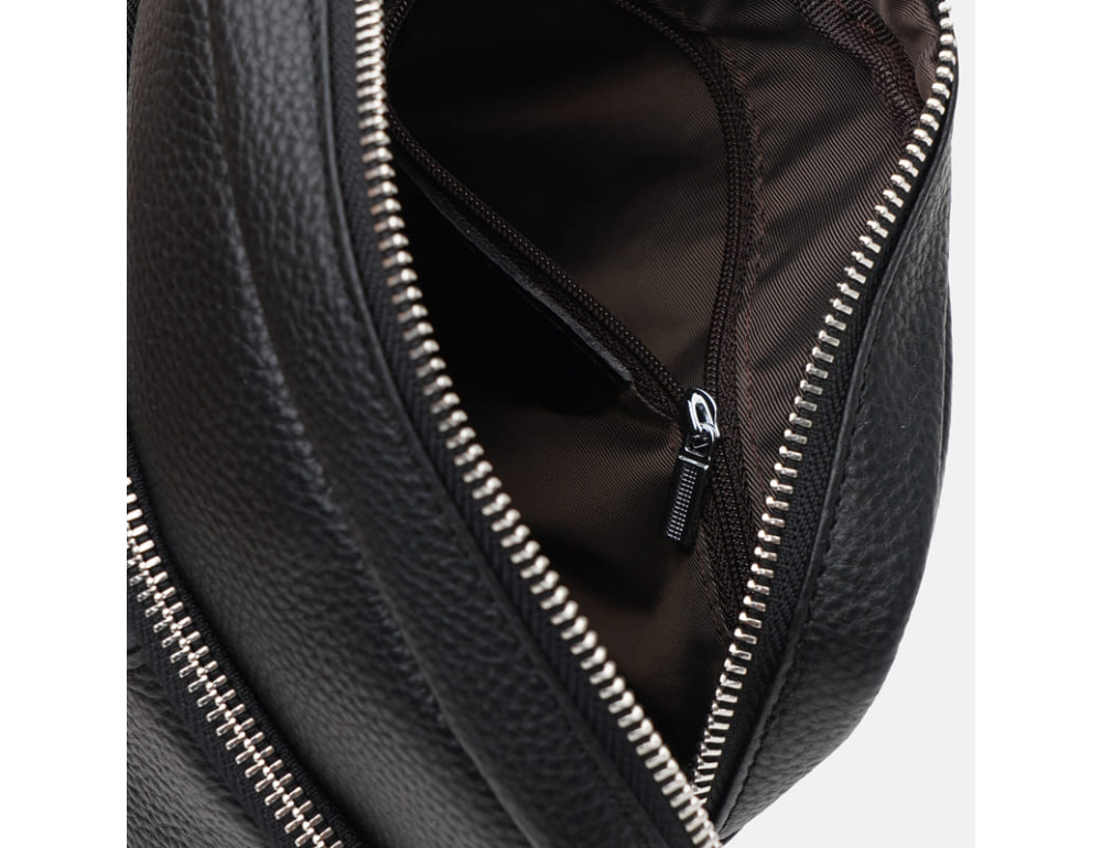 Чоловіча шкіряна сумка через плече Ricco Grande K16615B-black - Фотографія № 5