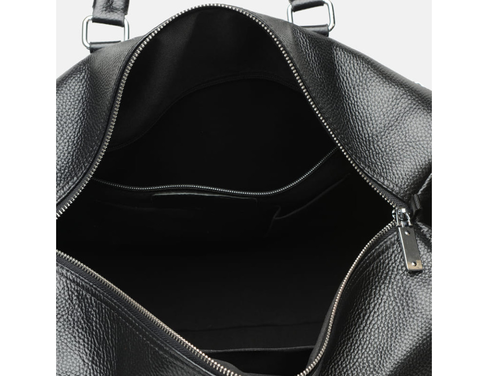 Мужская кожаная дорожная сумка Ricco Grande K166313-2-black - Фото № 5