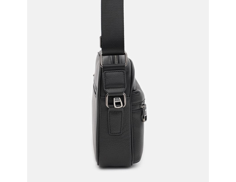 Чоловіча шкіряна сумка через плече Ricco Grande K16692bl-black - Фотографія № 4