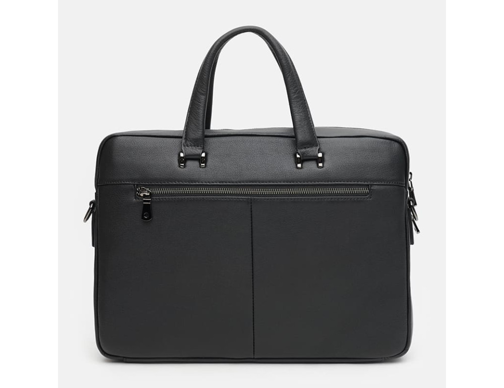 Мужская кожаная сумка для ноутбука Ricco Grande K17522-3-black - Фото № 4