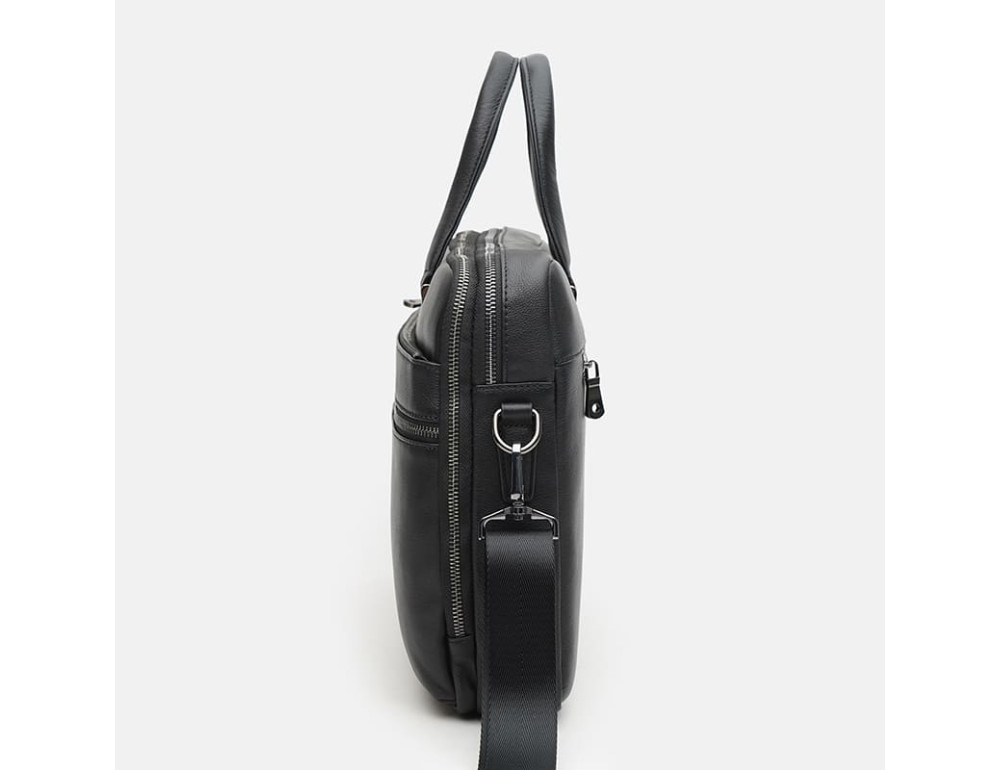 Мужская кожаная сумка для ноутбука Ricco Grande K17522-3-black - Фото № 5