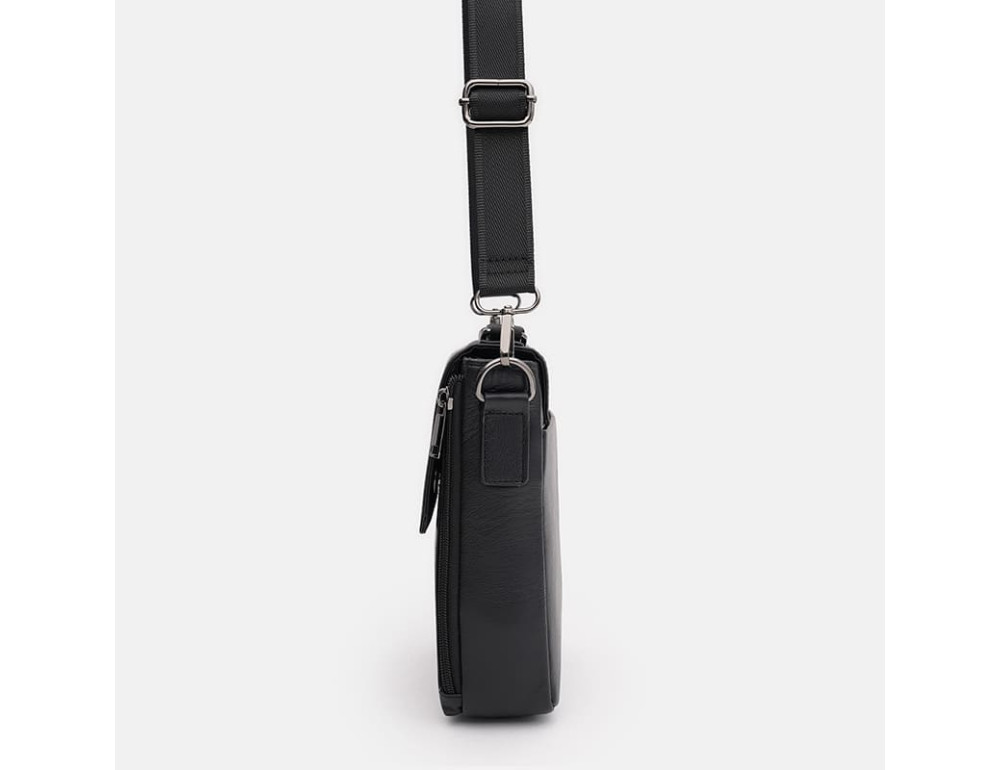 Чоловіча шкіряна сумка-барсетка Ricco Grande K17704022-black - Фотографія № 4
