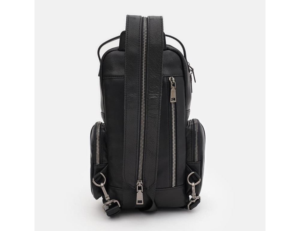 Мужской кожаный рюкзак Ricco Grande K18052bl-black - Фото № 3