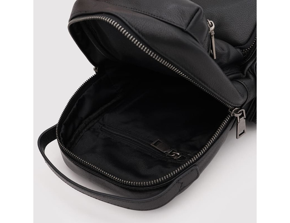 Мужской кожаный рюкзак Ricco Grande K18052bl-black - Фото № 5