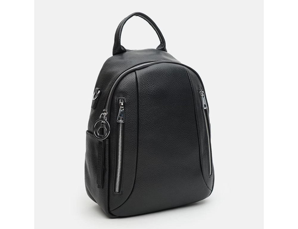 Женский кожаный рюкзак Ricco Grande K1857-black - Фото № 3