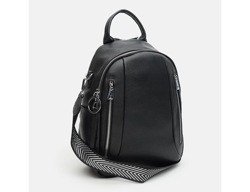 Женский кожаный рюкзак Ricco Grande K1857-black - Фото № 6