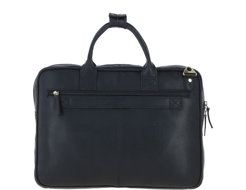 Чоловіча сумка для документів з натуральної шкіри Ashwood K46 Black - Фотографія № 4