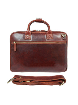 Шкіряна сумка для документів Ashwood K46 Chestnut