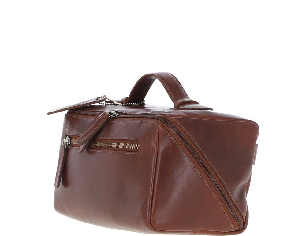 Шкіряна косметичка-несесер Ashwood K49 Chestnut - Фотографія № 3