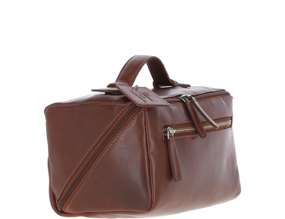 Шкіряна косметичка-несесер Ashwood K49 Chestnut - Фотографія № 6
