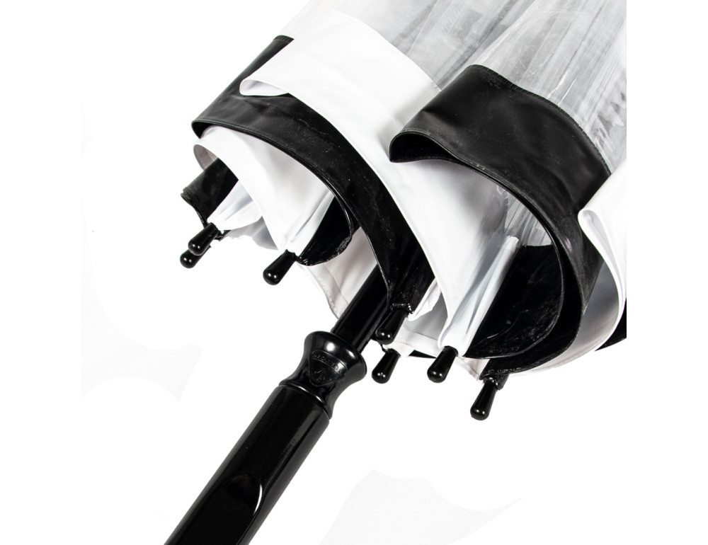 Парасолька-тростина жіноча Fulton Birdcage-1 L 041-015865 Black White (Черно-белый) - Фотографія № 9
