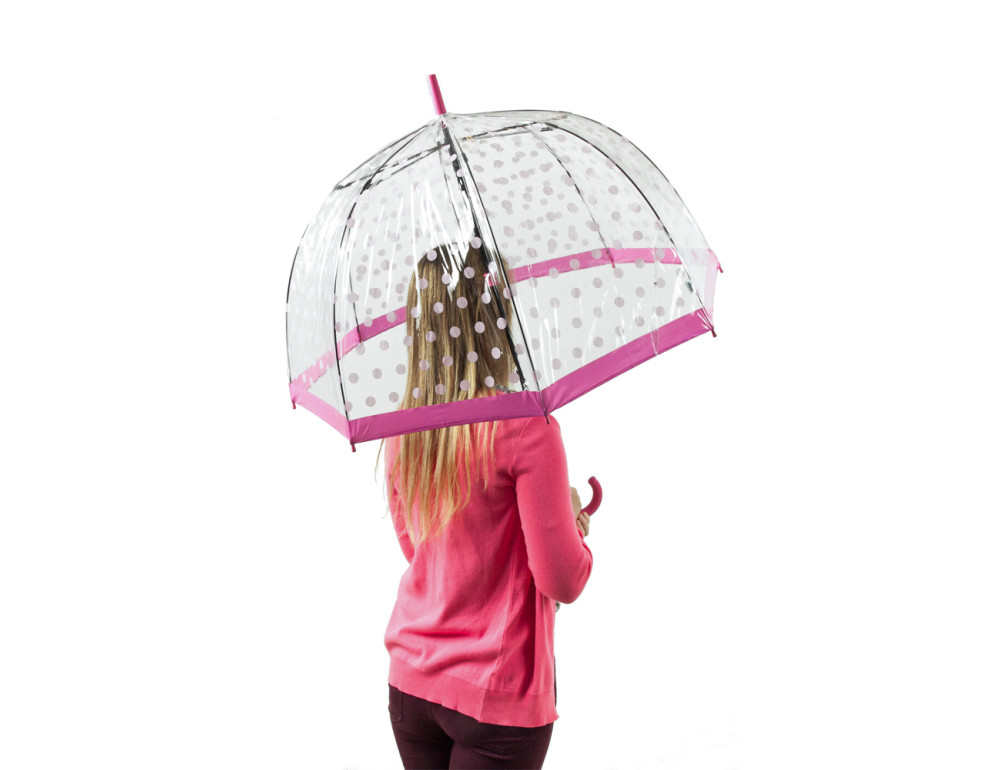 Парасолька-тростина жіноча Fulton Birdcage-2 L042 Pink Polka (Розовый горох) - Фотографія № 3