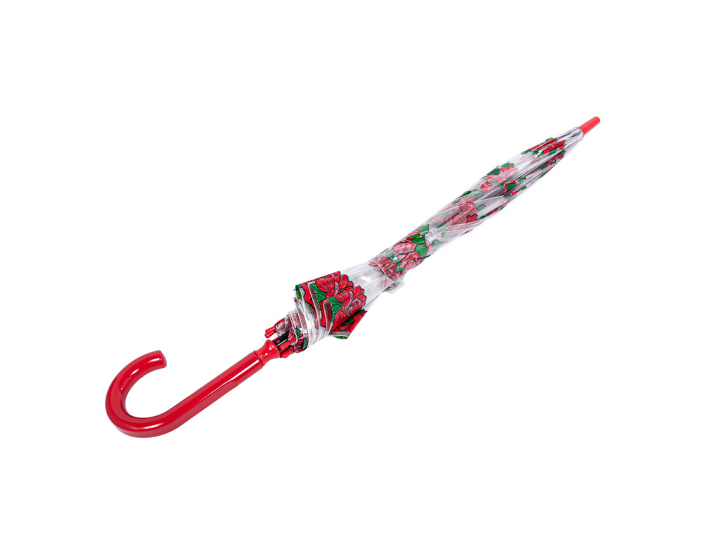 Парасолька жіноча з червоними трояндами Fulton L042 Birdcage-2 Tattoo Rose (Тату из роз) - Фотографія № 4