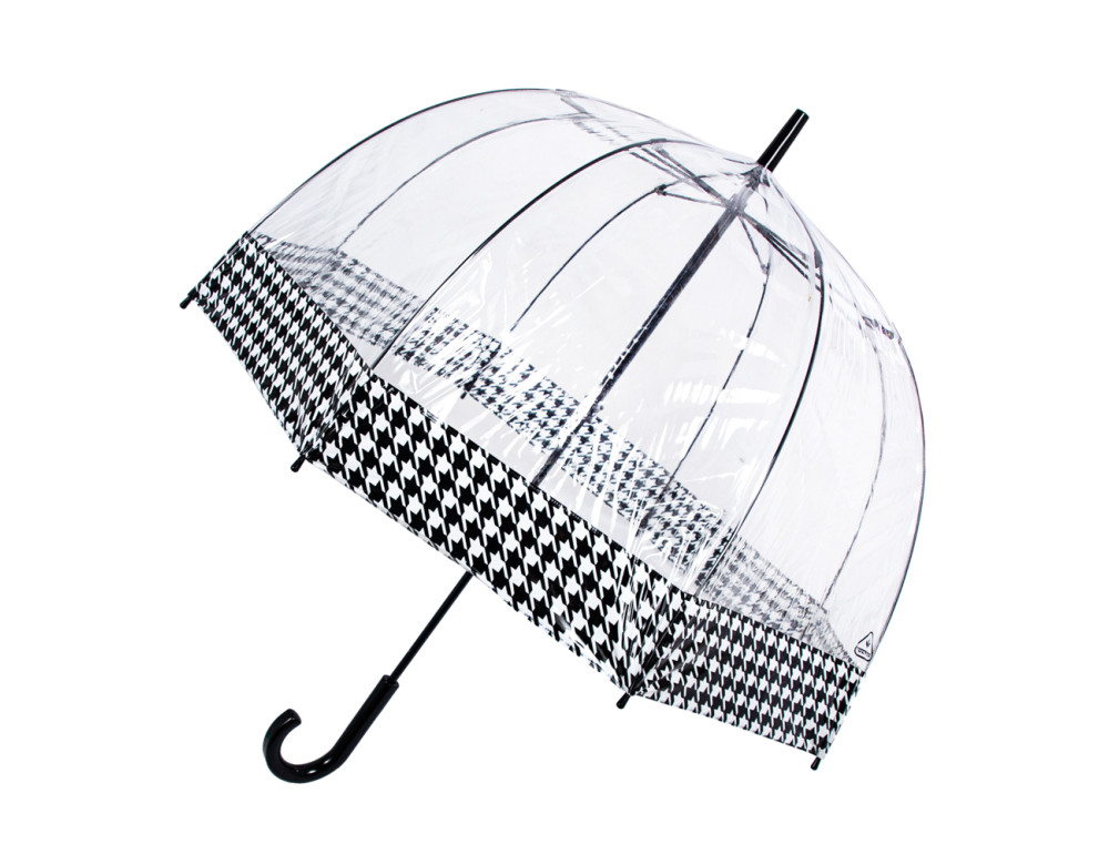 Зонт-трость женский прозрачный Fulton L042 Birdcage-2 Houndstooth Borde (Гусиная лапка) - Фото № 1 Зонт-трость женский прозрачный Fulton L042 Birdcage-2 Houndstooth Borde (Гусиная лапка) - Фото № 1