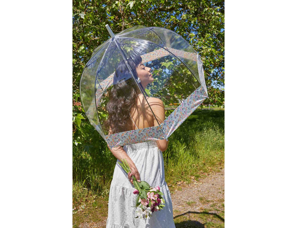 Парасолька жіноча прозора Fulton L042-039700 Birdcage-2 Wedding Floral Border - Фотографія № 2