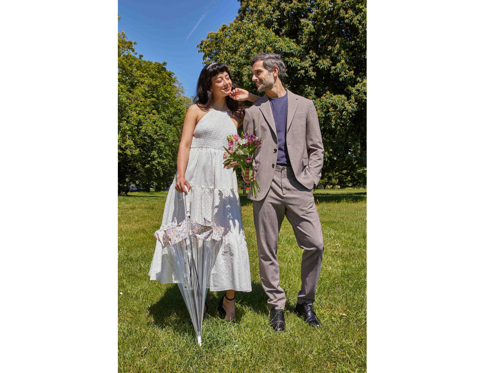 Парасолька жіноча прозора Fulton L042-039700 Birdcage-2 Wedding Floral Border - Фотографія № 4