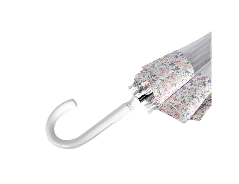 Парасолька жіноча прозора Fulton L042-039700 Birdcage-2 Wedding Floral Border - Фотографія № 8