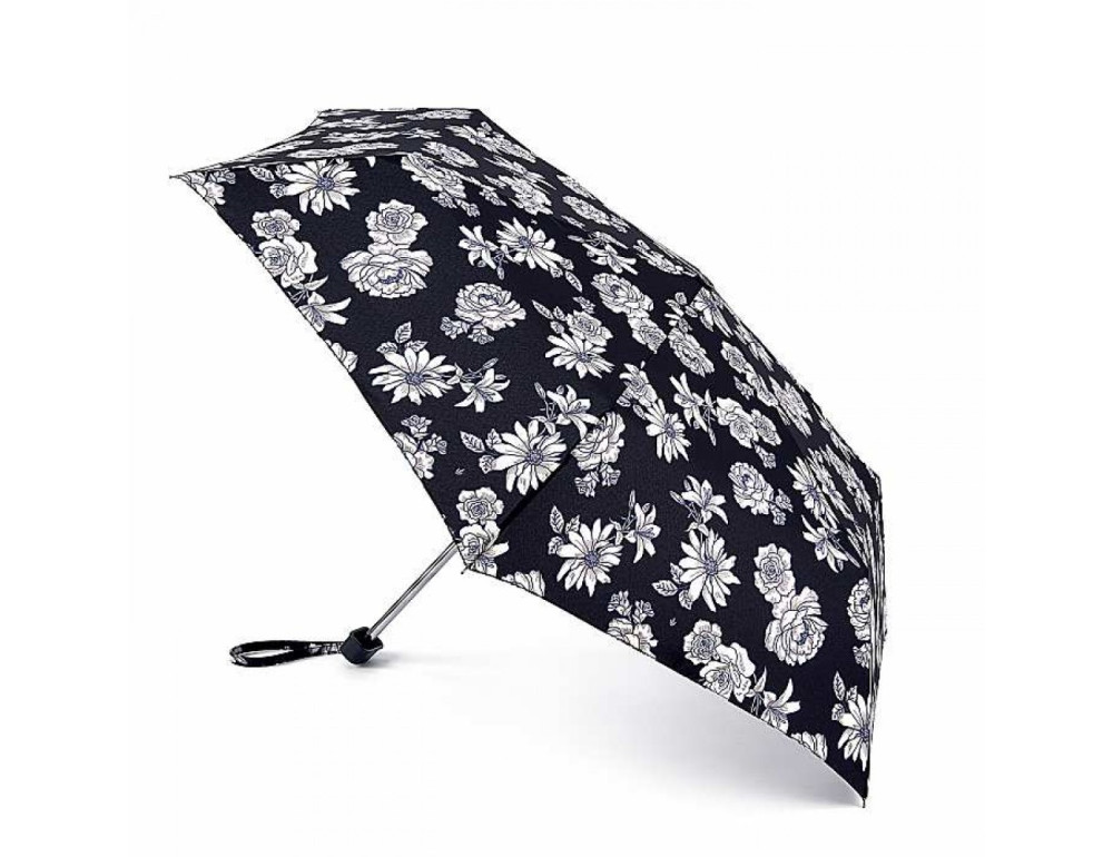 Парасолька жіноча Fulton L340 Miniflat-2 Black and White Floral (Черно-белые цветы) - Фотографія № 1 Парасолька жіноча Fulton L340 Miniflat-2 Black and White Floral (Черно-белые цветы) - Фотографія № 1