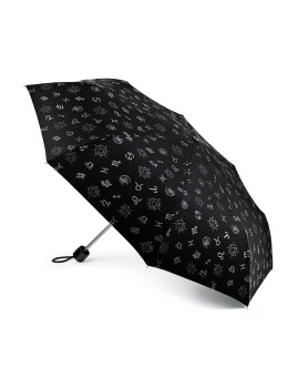 Чорна  жіноча парасолька Fulton L354-040935 Minilite-2 Cool Pansy