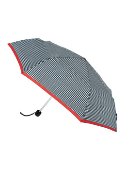 Парасолька жіноча Fulton L354-041154 Minilite-2 Houndstooth Red Border (Червона смуга)