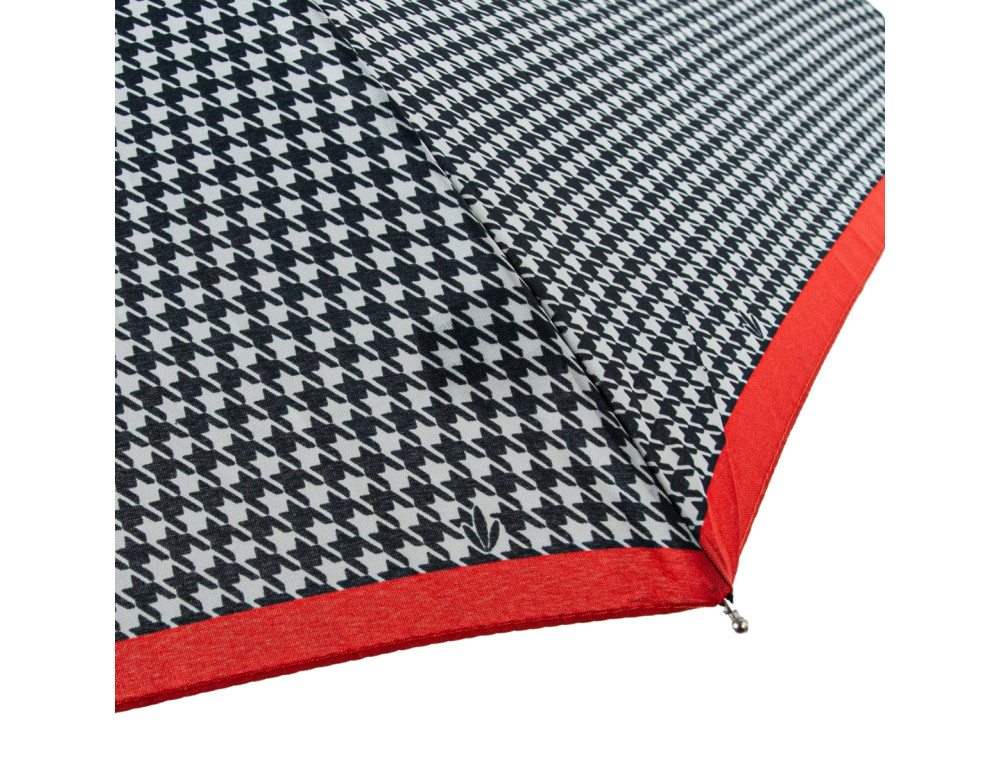 Парасолька жіноча Fulton L354-041154 Minilite-2 Houndstooth Red Border (Червона смуга) - Фотографія № 11