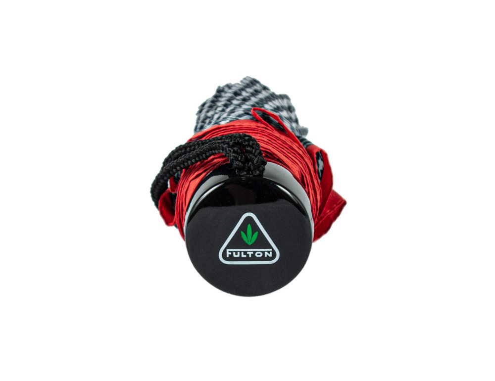 Парасолька жіноча Fulton L354-041154 Minilite-2 Houndstooth Red Border (Червона смуга) - Фотографія № 12