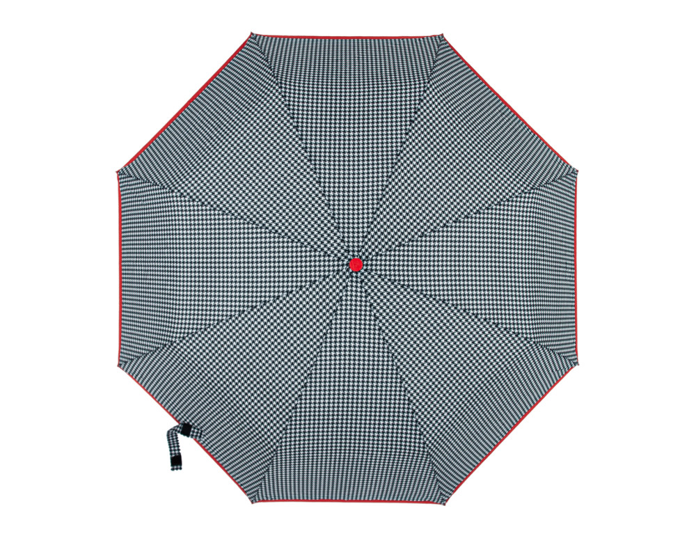 Парасолька жіноча Fulton L354-041154 Minilite-2 Houndstooth Red Border (Червона смуга) - Фотографія № 6