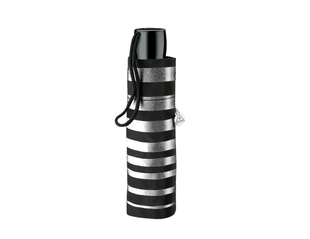 Парасолька жіноча Fulton L354-041178 Minilite-2 Silver Stripes (Срібні смуги) - Фотографія № 7