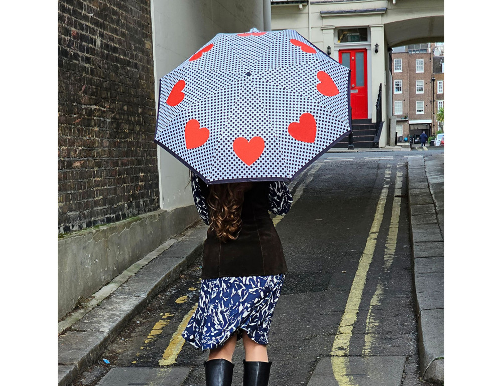 Парасоля жіноча Fulton L354-041697 Minilite-2 Love Heart Spot (Серця) - Фотографія № 3