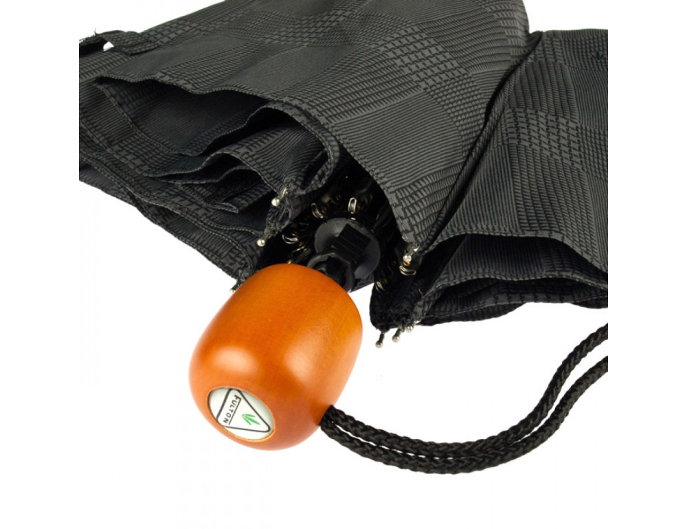 Парасолька  Fulton Stowaway Deluxe-2 L450 Smoke Grey Check (Серая клетка) - Фотографія № 3