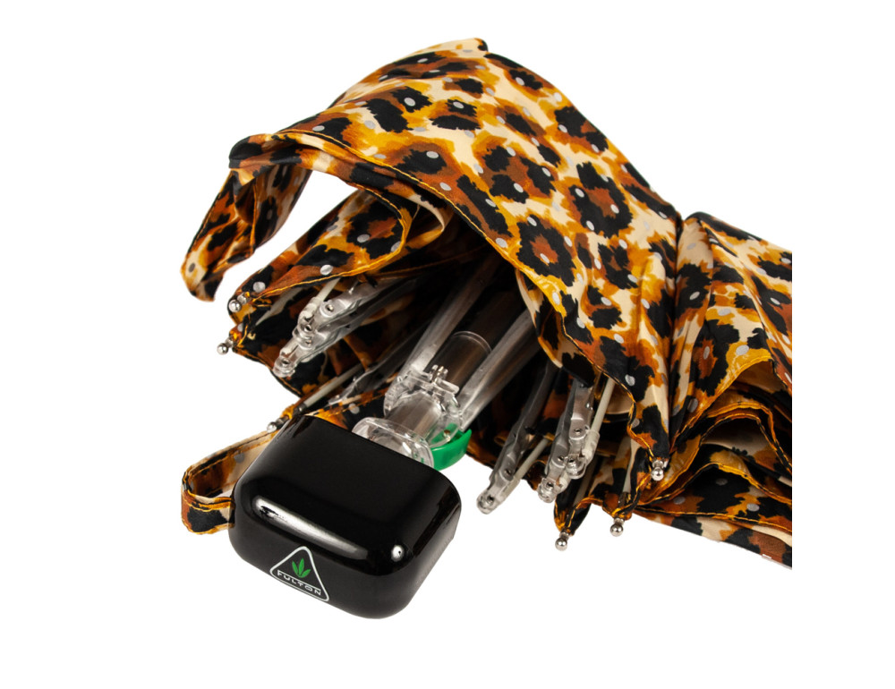 Міні парасолька жіноча Fulton L501 Tiny-2 Bling Leopard (Леопард с блестками) - Фотографія № 5
