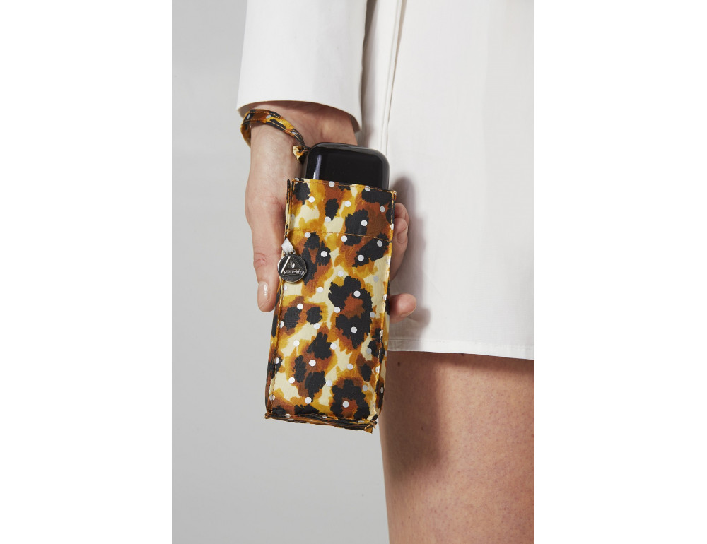 Міні парасолька жіноча Fulton L501 Tiny-2 Bling Leopard (Леопард с блестками) - Фотографія № 10