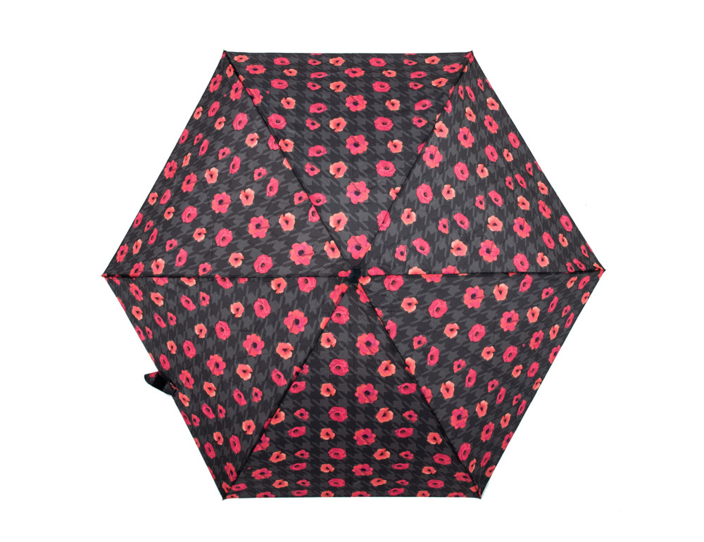 Міні парасолька жіноча Fulton L501-038741 Tiny-2 Houndstooth Poppy (Макі) - Фотографія № 2