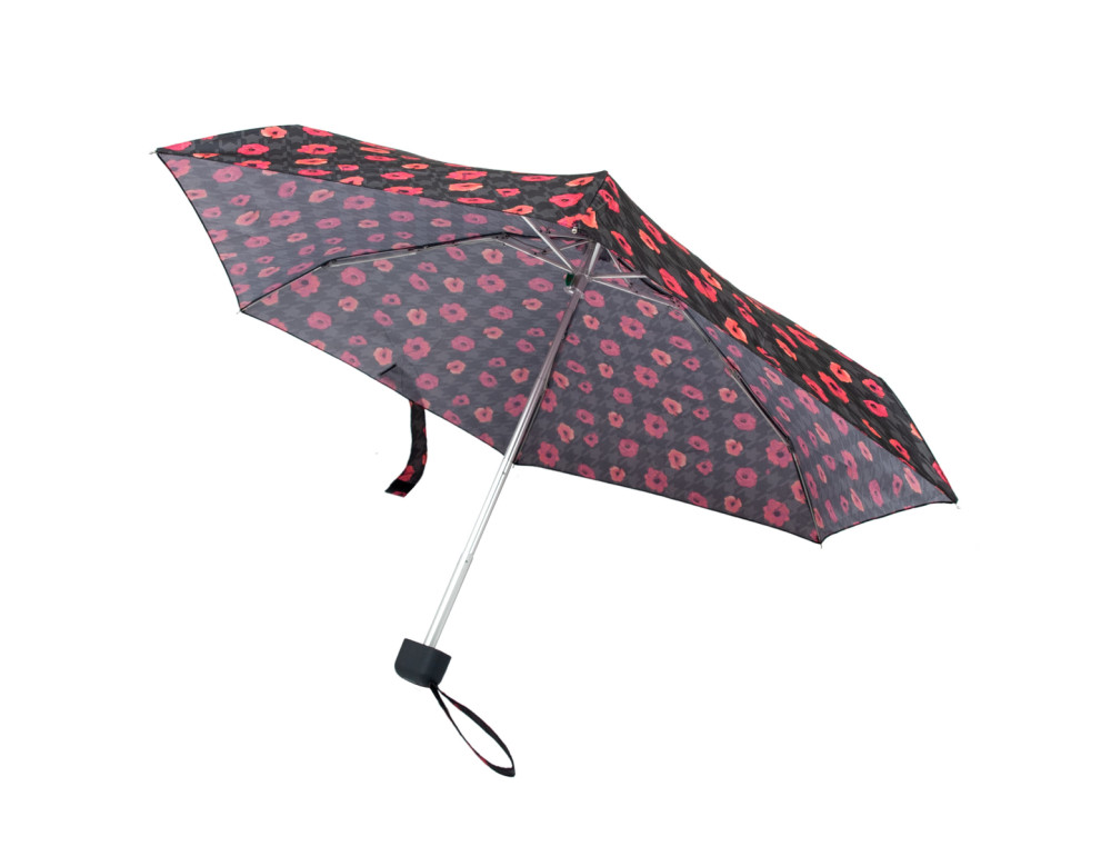 Міні парасолька жіноча Fulton L501-038741 Tiny-2 Houndstooth Poppy (Макі) - Фотографія № 3