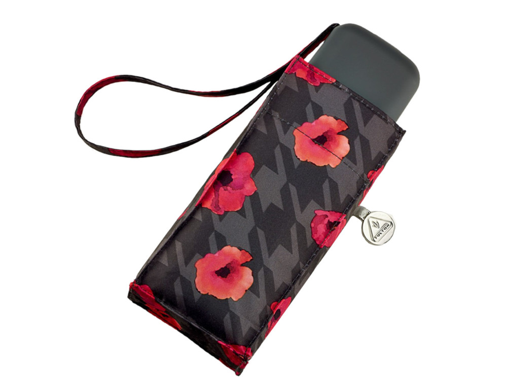 Міні парасолька жіноча Fulton L501-038741 Tiny-2 Houndstooth Poppy (Макі) - Фотографія № 4