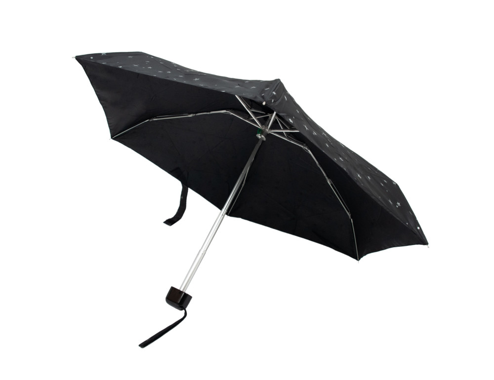 Парасолька жіноча Fulton L501-041086 Tiny-2 Glitter Stars Black (Блиск зірок) - Фотографія № 6