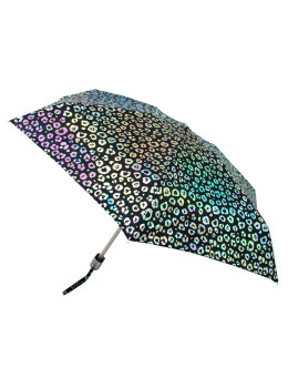Міні парасолька жіноча Fulton L501-04116 Tiny-2 Iridescent Leopard (Райдужний леопард)