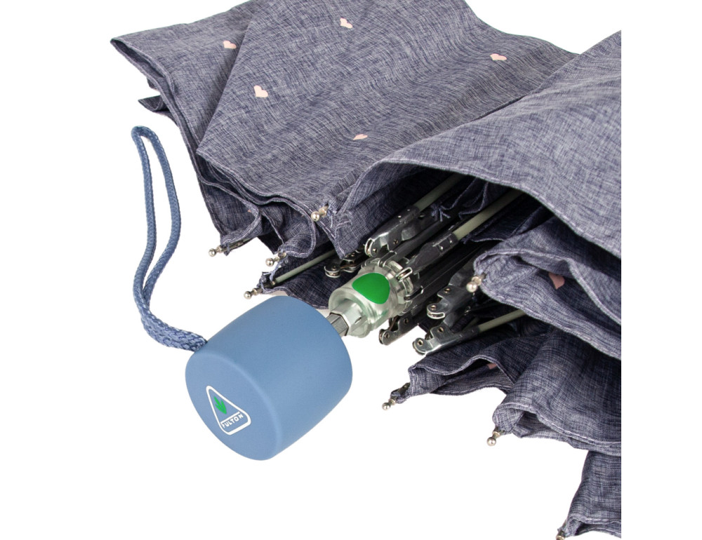 Парасолька жіноча Fulton L779 Superlite-2 Denim Hearts (Джинсові Серця) - Фотографія № 8
