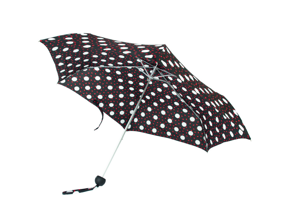 Парасолька жіноча Fulton L869-036822 Lulu Guinness Minilite-2 Polka Lips - Фотографія № 3