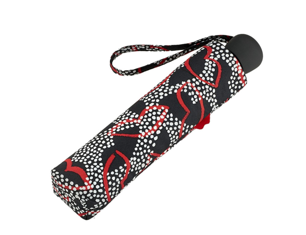 Парасолька жіноча Fulton L869-038529 Lulu Guinness Minilite-2 Dotty Lips - Фотографія № 4