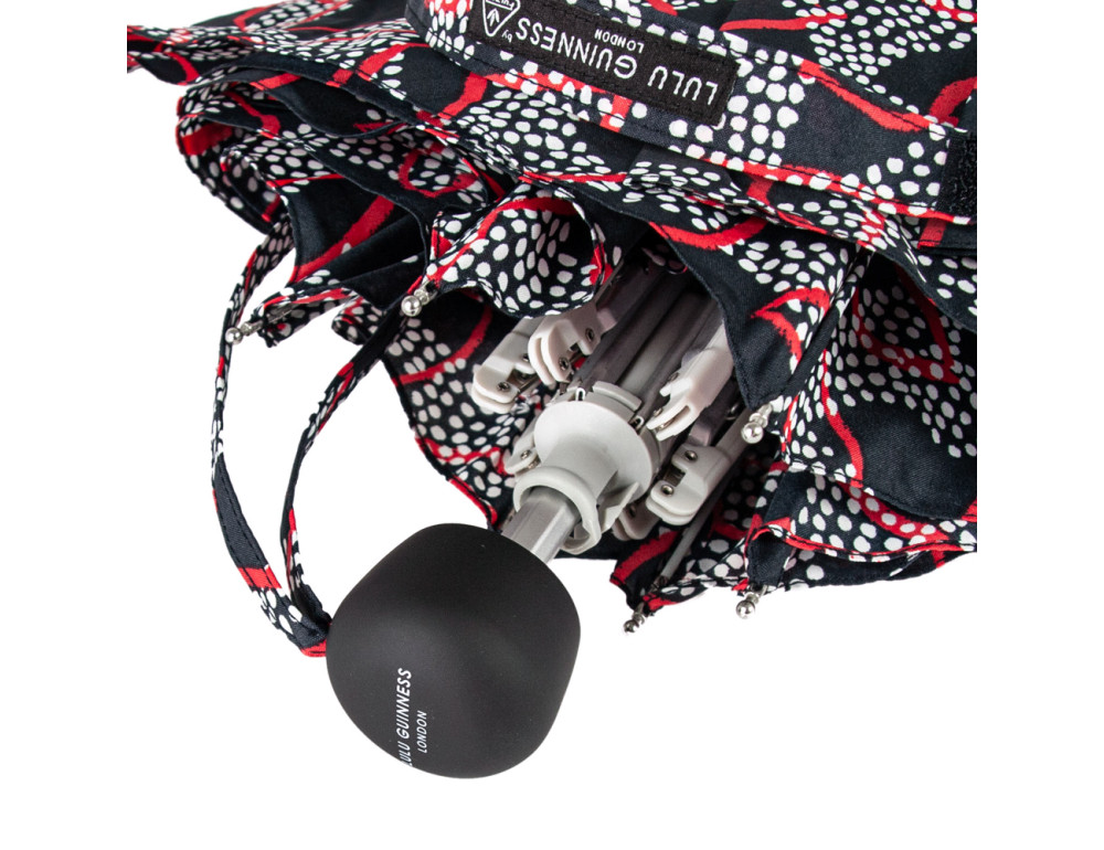 Парасолька жіноча Fulton L869-038529 Lulu Guinness Minilite-2 Dotty Lips - Фотографія № 5