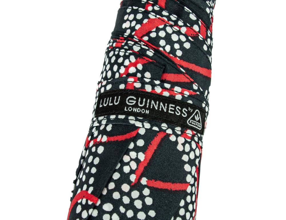 Парасолька жіноча Fulton L869-038529 Lulu Guinness Minilite-2 Dotty Lips - Фотографія № 8