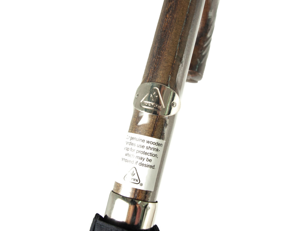 Парасолька-тростина чорного кольору велика Fulton Hampstead-1 L893 - Black (Чорний) - Фотографія № 12