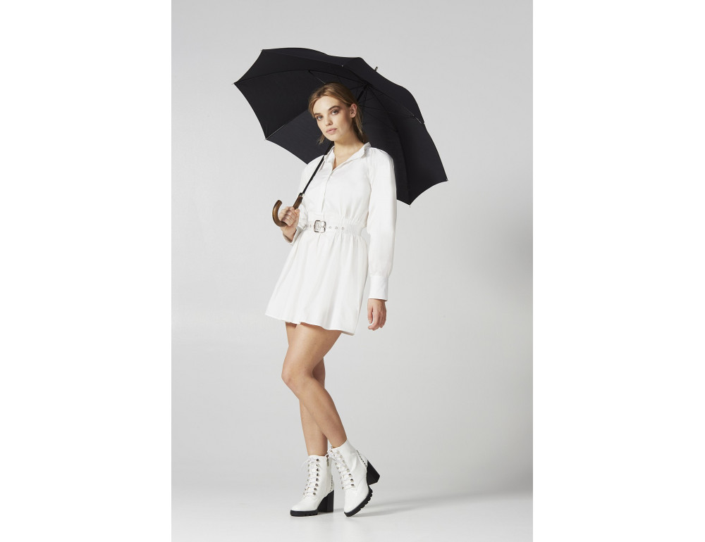Парасолька-тростина чорного кольору велика Fulton Hampstead-1 L893 - Black (Чорний) - Фотографія № 15