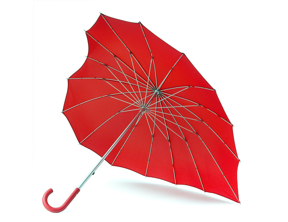 Зонт женский Fulton Heart Walker-1 L909 Red (Красный) - Фото № 3