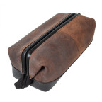Коричнева шкіряна косметичка (несесер) Ashwood LOU BRN - Фотографія № 101