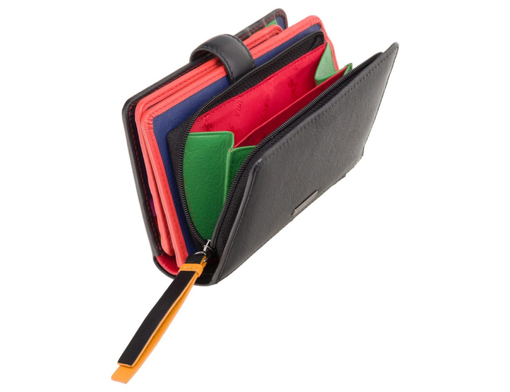 Чорний гаманець жіночий Visconti LV4 BK MULTI Crush c RFID (Black-Multi Love) - Фотографія № 4