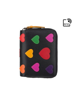 Маленький кошелек женский Visconti LV6 BK MULTI Desire (Black/Multi Love)