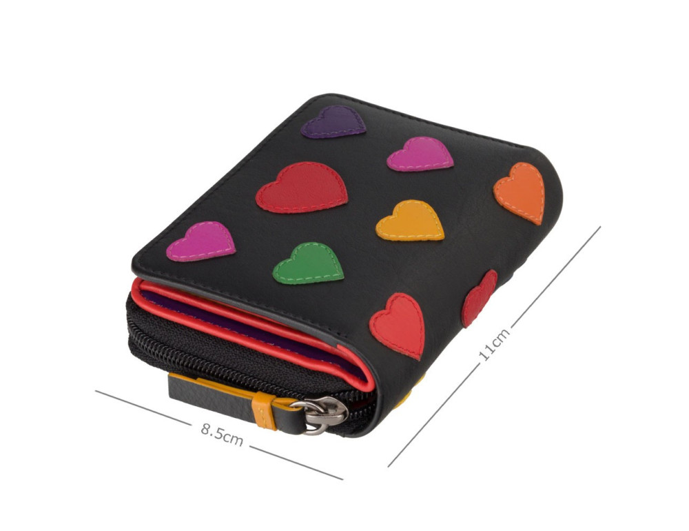 Маленький кошелек женский Visconti LV6 BK MULTI Desire (Black/Multi Love) - Фото № 3