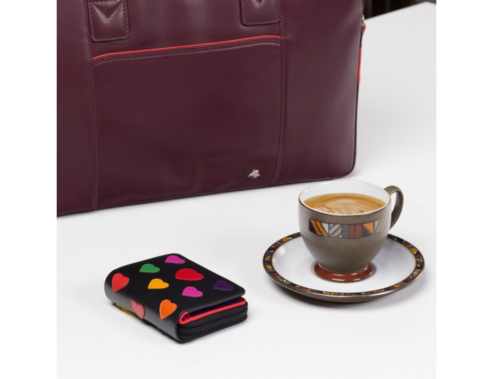 Маленький кошелек женский Visconti LV6 BK MULTI Desire (Black/Multi Love) - Фото № 5